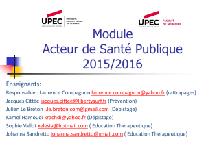 Diaporama du module Santé pub