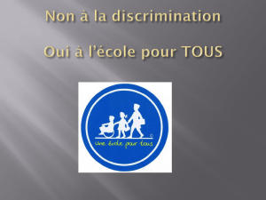 Non à la discrimination