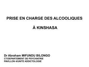 Prise en charge des alcooliques à Kinshasa