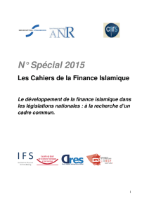 Les cahiers de la Finance Islamique hors série 2015
