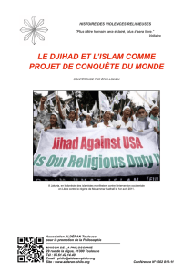 Le djihad et l`islam comme projet de conquête du monde