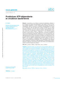 Protéolyse ATP-dépendante et virulence bactérienne