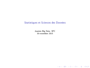 Statistiques et Sciences des Données
