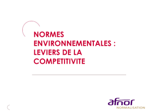 normes environnementales : leviers de la competitivite