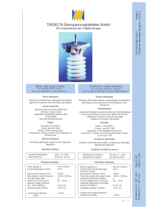 Metal oxide surge arrester Parafoudre à oxyde métallique