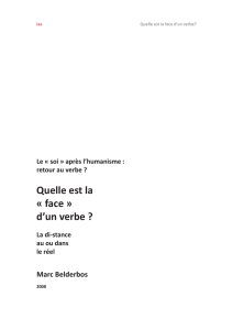 Quelle est la « face » d`un verbe - Laboratoire Analyse Architecture