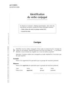 Identification du verbe