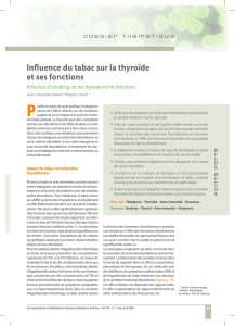 Influence du tabac sur la thyroïde et ses fonctions – Influence of