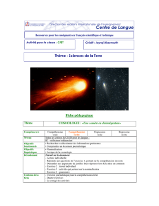 Cosmologie - Centre de langue française