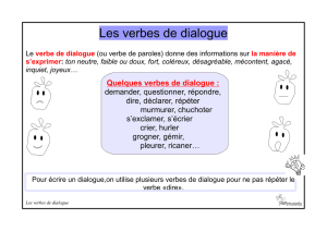 Les verbes de dialogue