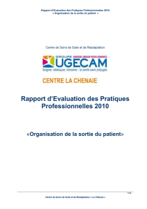 Rapport EPP Sortie du patient 2010