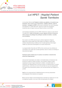 Loi HPST - Hopital Patient Santé Territoire