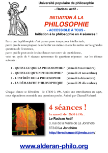 initiation a la philo chantal - Université Populaire de Philosophie