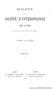 société d`anthropologie - Société linnéenne de Lyon