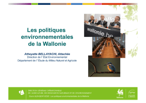 Les politiques environnementales de la Wallonie
