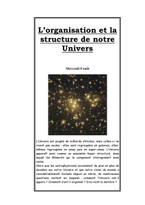 L`organisation et la structure de notre Univers
