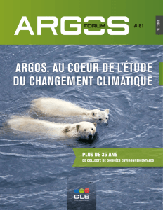 argos, au coeur de l`étude du changement climatique