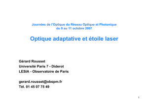 Optique adaptative et étoile laser