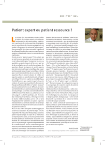 Patient expert ou patient ressource