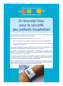 Un bracelet bleu pour la sécurité des patients hospitalisés