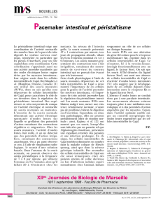 Pacemaker intestinal et péristaltisme - iPubli