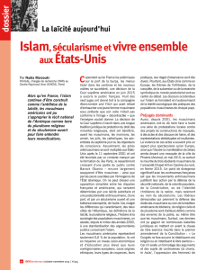 Islam, sécularismeet vivre ensemble aux États-Unis