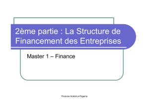 2ème partie : La Structure de Financement des Entreprises