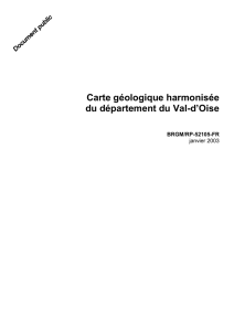 Carte géologique harmonisée du département du Val