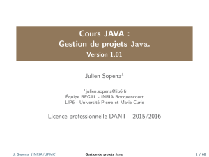 Cours JAVA : Gestion de projets Java. - Version 1.01