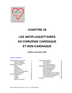 529 Antiplaquet Print - Précis d`anesthésie cardiaque