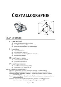 cristallographie - Chimie