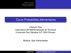 Cours Probabilités élémentaires - Institut de Mathématiques de