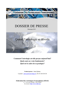 dossier de presse - Fédération Des Astrologues Francophones