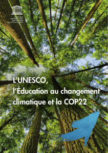 L`UNESCO, l`éducation au changement climatique et la