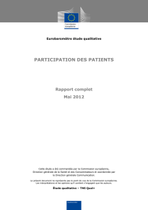 PARTICIPATION DES PATIENTS
