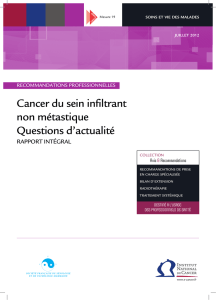 cancer du sein infiltrant non métastique questions