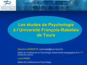 Les études de Psychologie à l`Université François