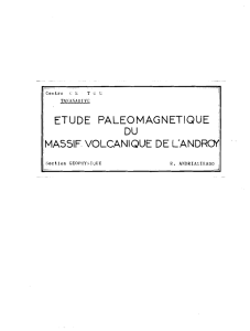 Etude paléomagnétique du massif volcanique de l`Androy