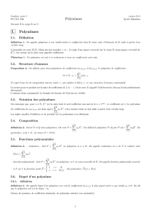 Notes de cours - Mathématiques en PCSI 834 à Masséna Alain