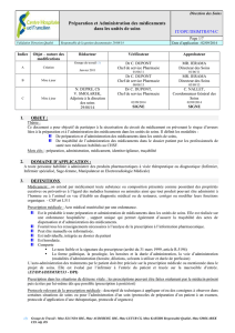 Préparation et Administration des médicaments dans les