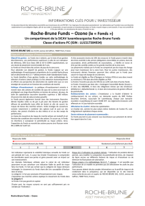 Roche-Brune Funds – Ozone (le « Fonds »)