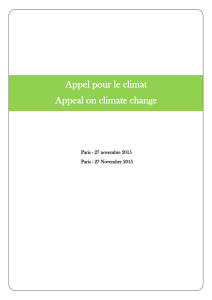 Appel pour le climat / Appeal on climate change