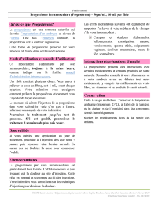 Progestérone intramusculaire (Progestérone) - CHU Sainte