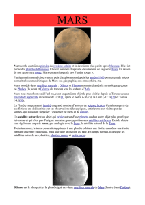 Mars est la quatrième planète du système solaire et la deuxième