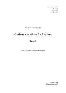 Optique quantique 2 : Photons