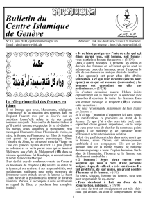 Bulletin n°15 - Centre Islamique de Genève