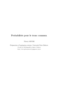 Probabilités pour le tronc commun. - Laboratoire de Probabilités et