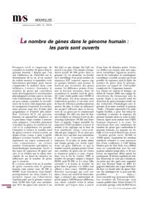 Le nombre de gènes dans le génome humain : les - iPubli