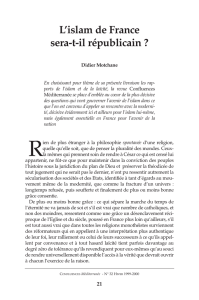 L`islam de France sera-t-il républicain