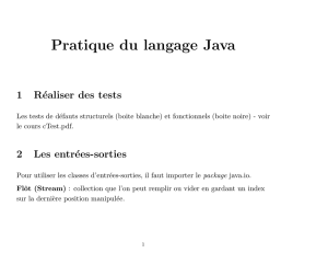 Pratique du langage Java